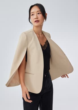 Audrey Tailored Cape Blazer
