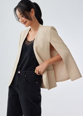 Audrey Tailored Cape Blazer