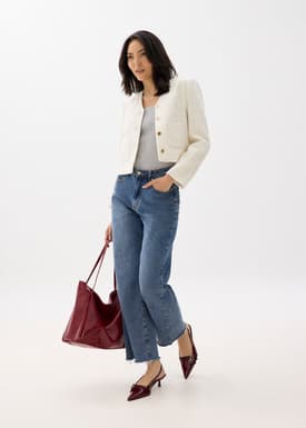 Zanna Detachable Collar Tweed Jacket