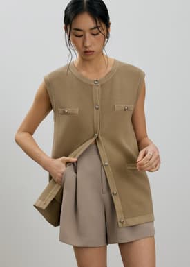 Yun Boxy Knit Vest