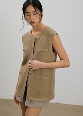 Yun Boxy Knit Vest