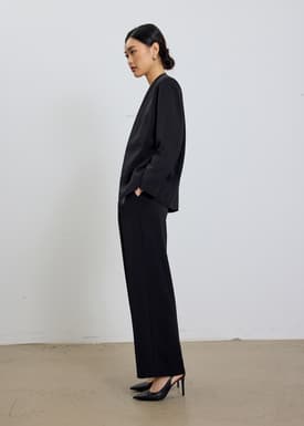 RuchedReady® Moira Belted Collarless Blazer