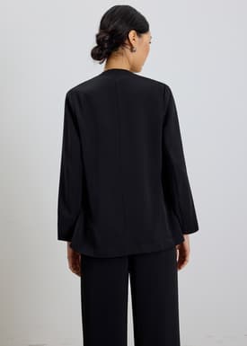 RuchedReady® Moira Belted Collarless Blazer