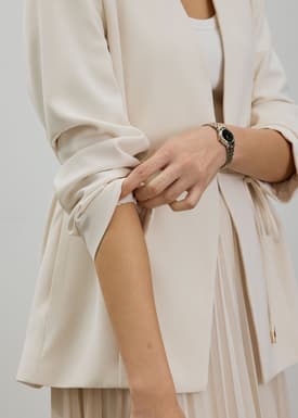 RuchedReady® Moira Belted Collarless Blazer