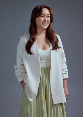 RuchedReady® Moira Belted Collarless Blazer