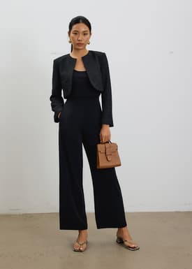 RuchedReady® Fumiko Ribbon Tweed Crop Jacket