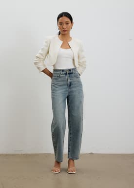 RuchedReady® Fumiko Ribbon Tweed Crop Jacket