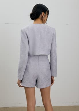 RuchedReady® Fumiko Ribbon Tweed Crop Jacket