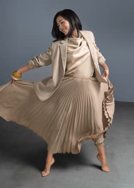 Love Bonito x AAGC Limited-edition RuchedReady® Aika Classic Blazer (in Clay)