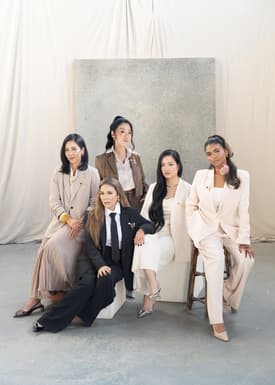 Love Bonito x AAGC Limited-edition RuchedReady® Moira Belted Collarless Blazer (in Tofu)