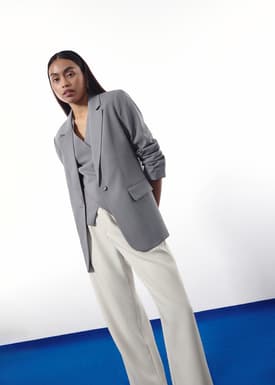 RuchedReady® Rachel Pinstripe Adjustable Waist Blazer