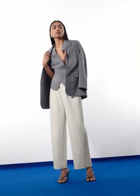 RuchedReady® Rachel Pinstripe Adjustable Waist Blazer