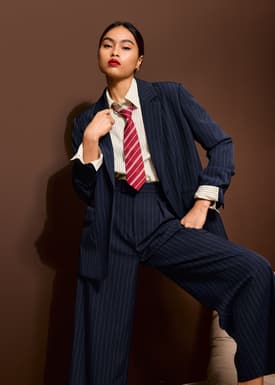 RuchedReady® Rachel Pinstripe Adjustable Waist Blazer