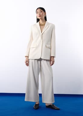 RuchedReady® Rachel Pinstripe Adjustable Waist Blazer