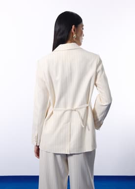 RuchedReady® Rachel Pinstripe Adjustable Waist Blazer