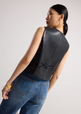 Kali Vegan Leather V-neck Vest