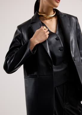 Kali Vegan Leather V-neck Vest