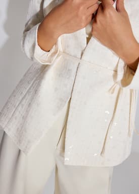 RuchedReady® Moira Relaxed Sequin Tweed Blazer