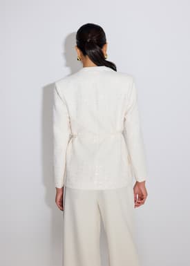 RuchedReady® Moira Relaxed Sequin Tweed Blazer