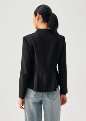 RuchedReady® Yue Mandarin Collar Cinched Jacket