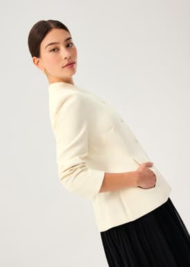 RuchedReady® Yue Mandarin Collar Cinched Jacket