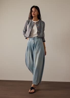 Sae RuchedReady® Stretch Tweed Boxy Jacket