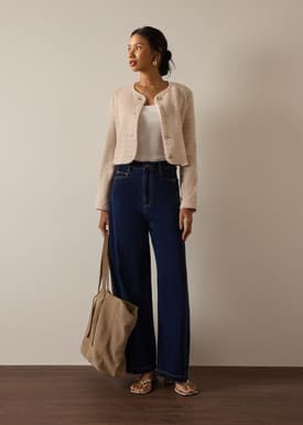 Sae RuchedReady® Stretch Tweed Boxy Jacket