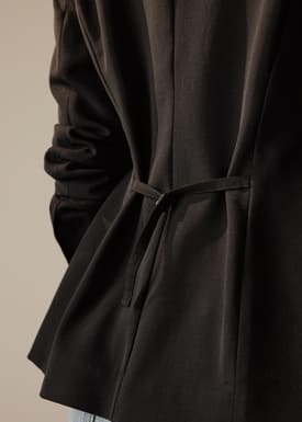 RuchedReady® Bianca Melange Peplum Blazer