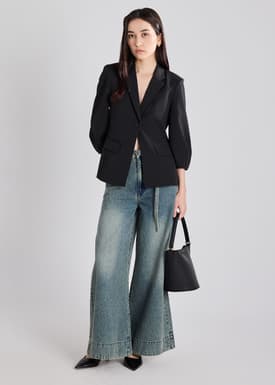 Puff Sleeve Peplum Blazer