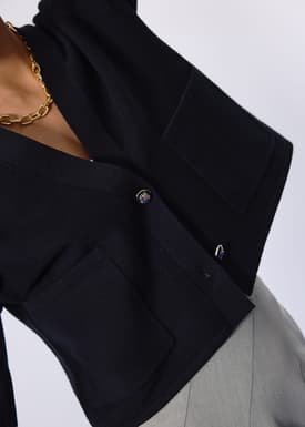 Priya Relaxed Classic Knit V-neck Cardigan