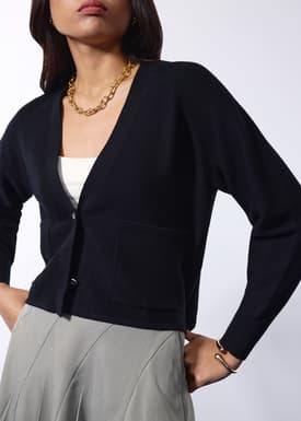 Priya Relaxed Classic Knit V-neck Cardigan