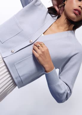 Priya Relaxed Classic Knit V-neck Cardigan