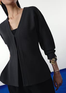 Micah Knit Cinched Waist Long Cardigan
