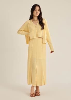 Trina Waffle Knit Boxy Cardigan