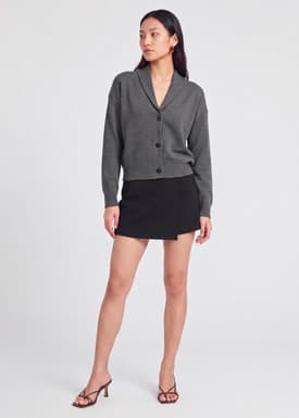 Knit Shawl Collar Cardigan