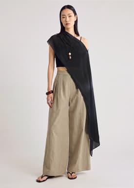 Multi-way Crinkle Satin Scarf