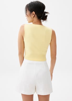 Sree Knit V-neck Crop Top