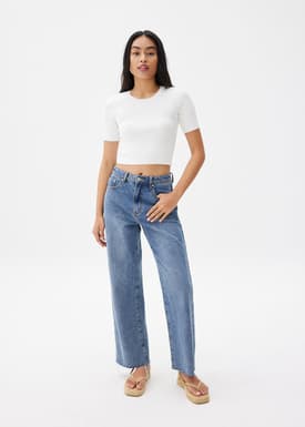 Kyle Knit Round Neck Crop Top