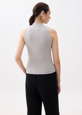 Monika High Neck Knit Tank Top