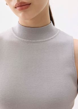 Monika High Neck Knit Tank Top