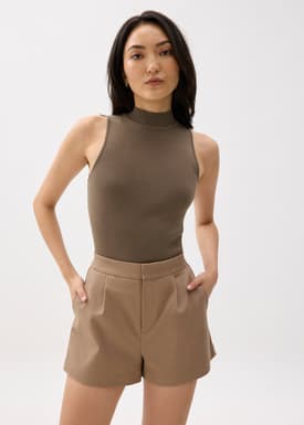 Monika High Neck Knit Tank Top