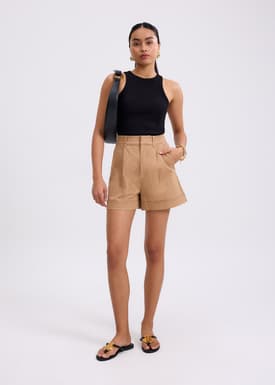 Malaya Padded Jersey Racerback Tank Top