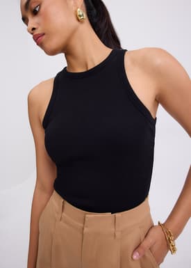 Malaya Padded Jersey Racerback Tank Top