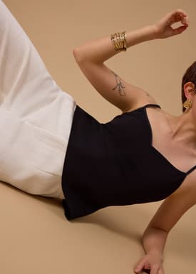 BraFree by LB Yoonchae Jersey Sweetheart Fitted Camisole Top