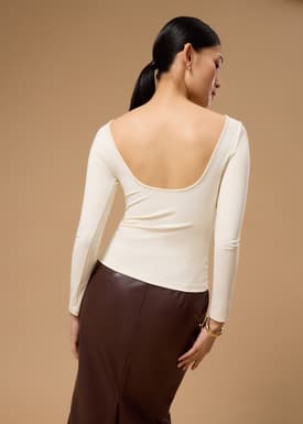 BraFree by LB Xinyi Jersey Boat Neck Fitted Tee