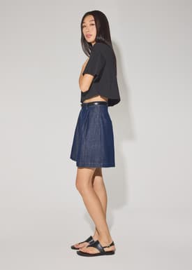 Gita Cotton Round Neck Boxy Crop Tee