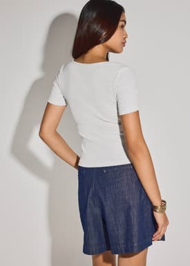 BraFree by LB Jada Square Neck Fitted Tee