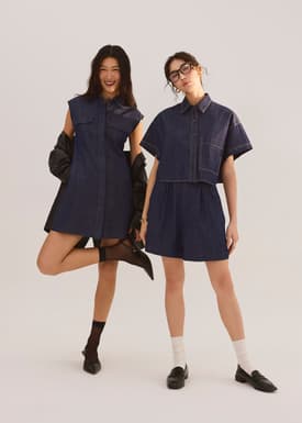 BraFree by LB Jada Square Neck Fitted Tee