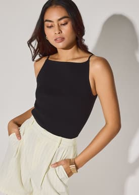 Adele Striped Lyocell Boat Neck Fitted Top