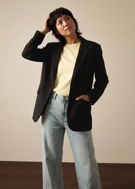 Billie Neoprene Round Neck Trapeze Tee